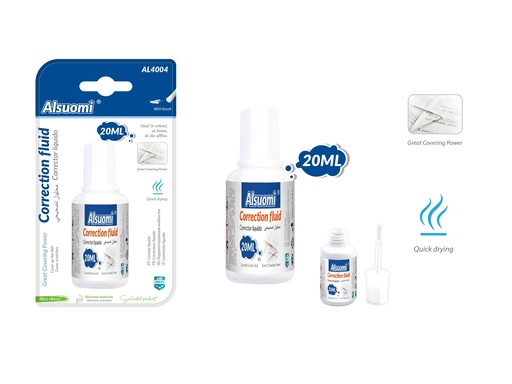 Correction Fluid With brush 20ml (Alsuomi)