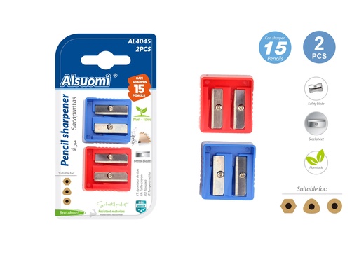 Pencil dual blade Sharpner 2pcs (Alsuomi)