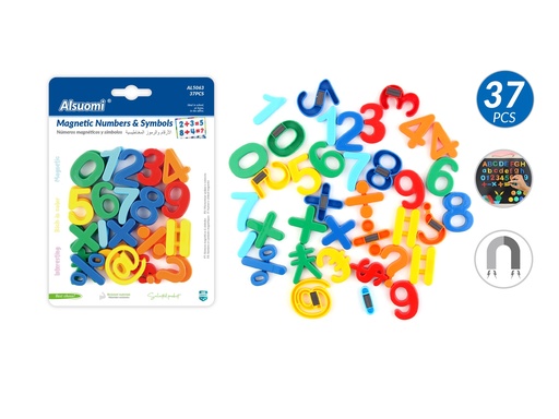 Magnetic Numbers & symbols 37pcs (Alsuomi)