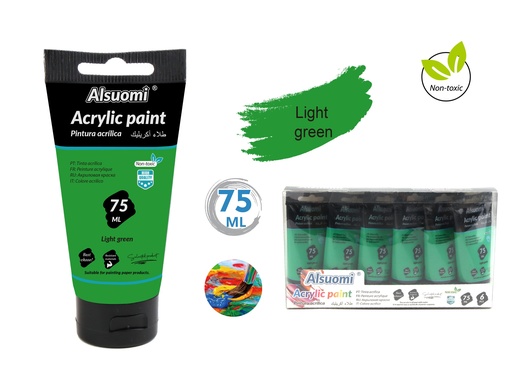 Acryclic Paint 75ml Light Green (Alsuomi)