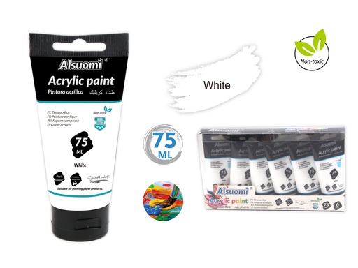 Acryclic Paint 75ml White (Alsuomi)