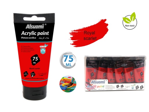 Acryclic Paint 75ml Royal scarlet (Alsuomi)
