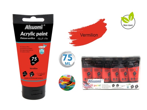 Acryclic Paint 75ml vermilion (Alsuomi)