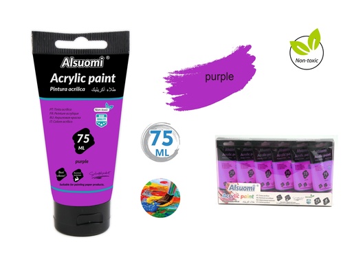 Acryclic Paint 75ml Purple (Alsuomi)