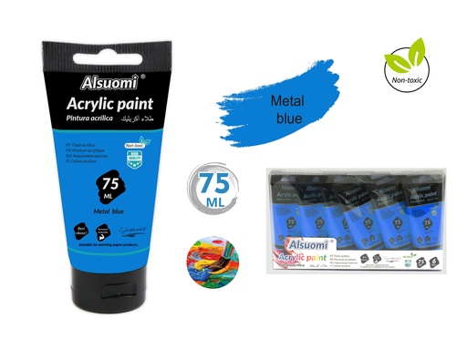 Acryclic Paint 75ml Metal Blue (Alsuomi)
