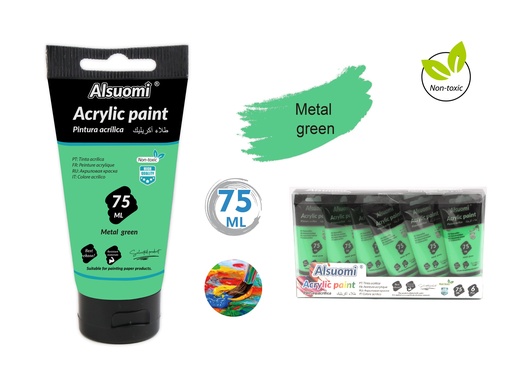 Acryclic Paint 75ml Metal Green(Alsuomi)