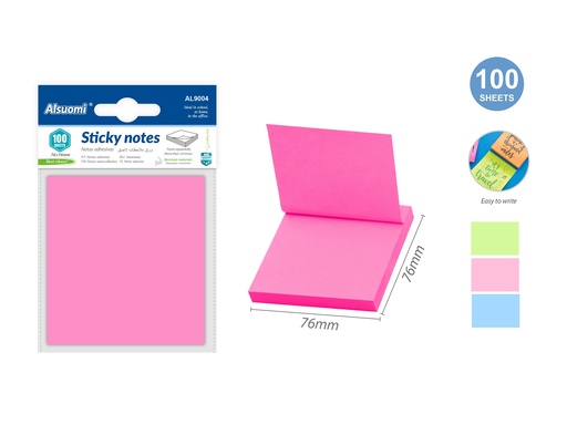 Sticky notes 100sheets (76mm*76mm/3*3") (Alsuomi)