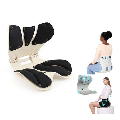 Curble posture support chair Max Weight  300kg/ 661pounds (Black) Collapsable