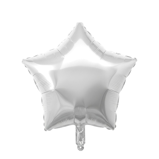 Star Shaped Foil Balloon 18" Silver