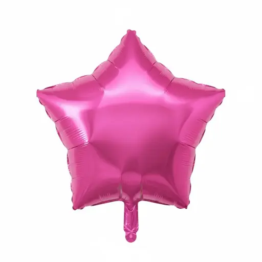 Star Shaped Foil Balloon 18" hot pink