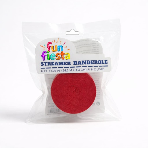Crepe Paper streamer 81ft (Red) Fun fiesta
