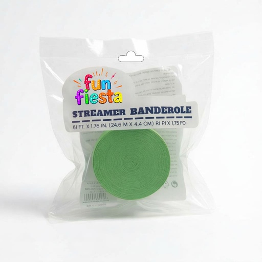 Crepe Paper streamer 81ft (Apple green) Fun fiesta