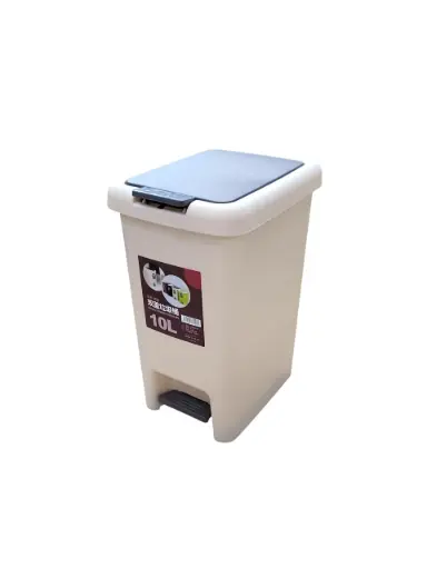 Waste bin with dual lid opening 10L