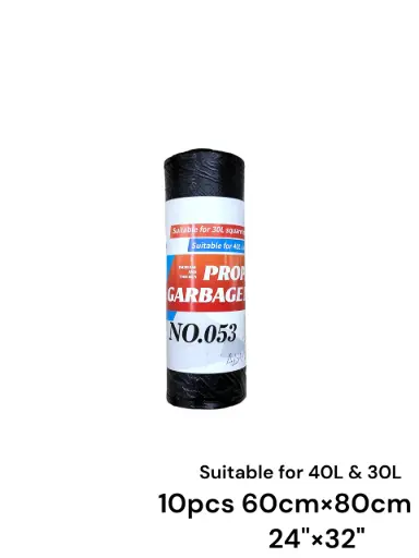 Garbage Bag Suitable for 40L & 30L
10pcs 60cmx80cm
24"×32"