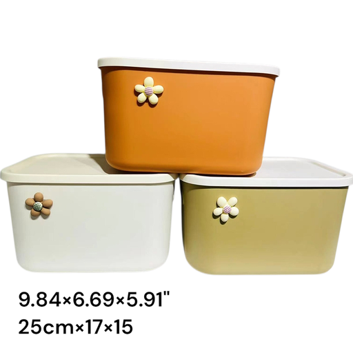 Square Quality Storage bin With lid cover 9.80" (Domus)