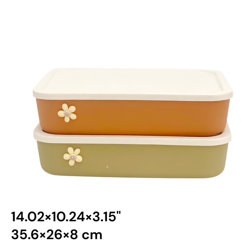 Rectangular Quality Storage bin With lid cover 14" (Domus)