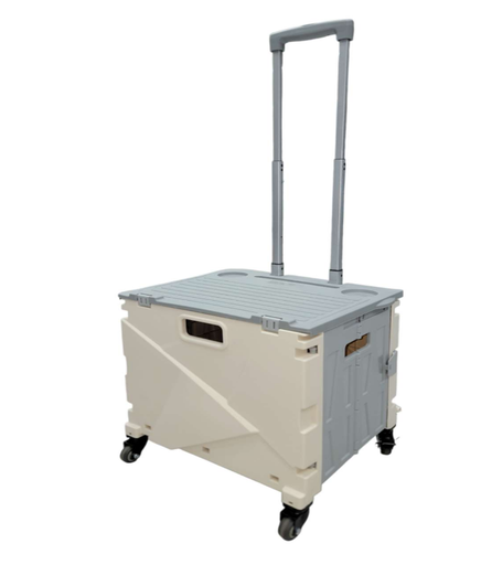 Folding Shopping Cart - Portable Four-Wheel Trolley for Groceries & Outdoor Use (Domus)