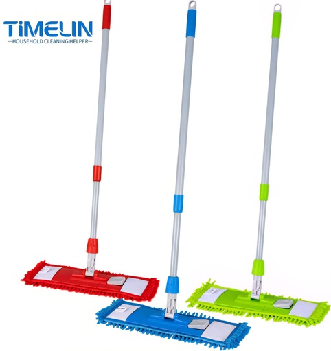 Microfiber flat Mop With Telescopic handle (Timeline)
