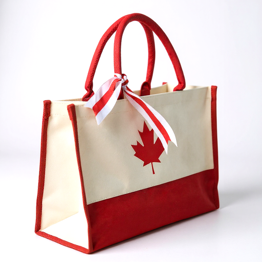 canadian Themed  Summer bag  with zipper 13.78*15.75*4.72"