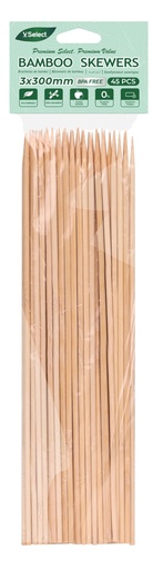 VSelect Bamboo Skewers 45PCS/Pack 3*300mm 
