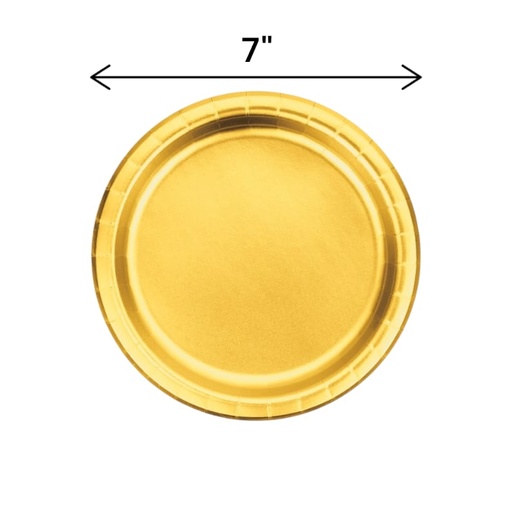 Fun Fiesta 20ct 7" Paper Plates, Gold