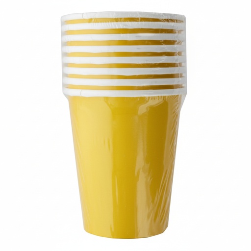 Fun Fiesta 8ct 9oz paper Cups Gold