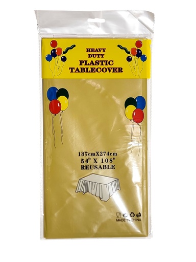 Fun Fiesta 54*108" Plastic table cover Gold