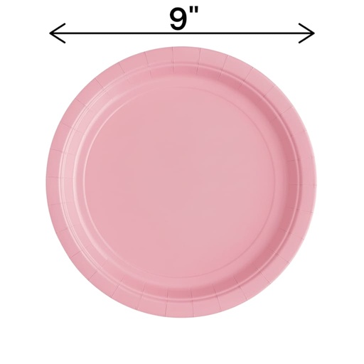 Fun Fiesta 16ct 9" Paper Plates, Light pink