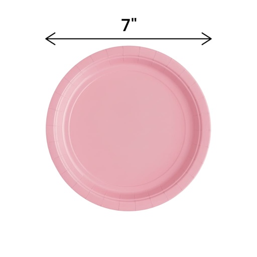 Fun Fiesta 20ct 7" Paper Plates, Light pink
