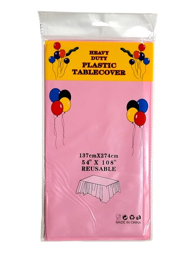 Fun Fiesta 54*108" Plastic table cover Light pink