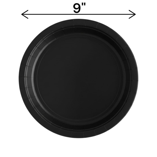 Fun Fiesta 16ct 9" Paper Plates, Black
