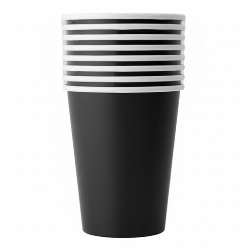 Fun Fiesta 8ct 9oz paper Cups Black