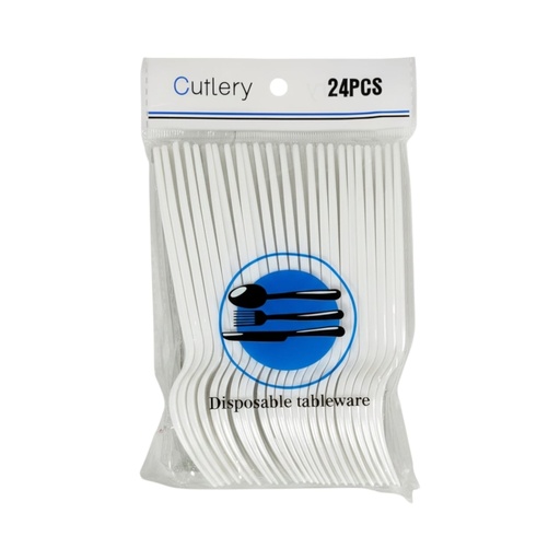Fun Fiesta 24ct plastic forks White