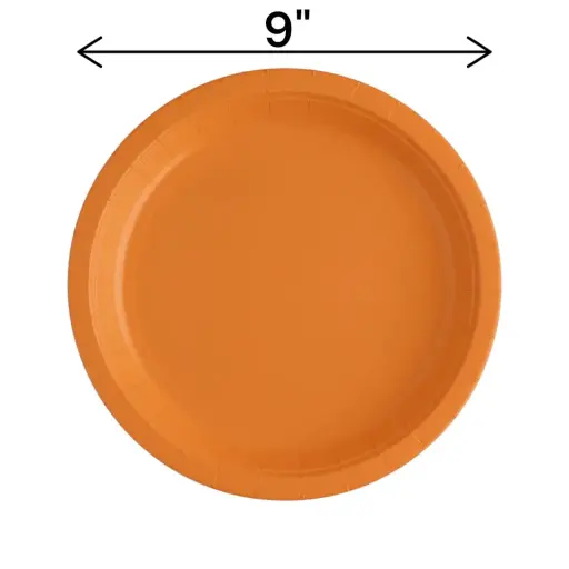Fun Fiesta 16ct 9" Paper Plates, Orange
