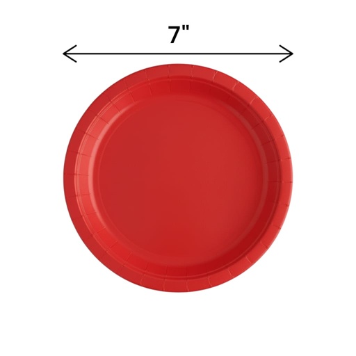 Fun Fiesta 20ct 7" Paper Plates, Red