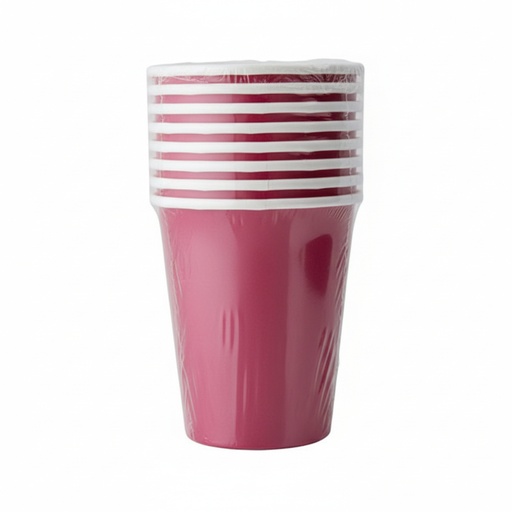 Fun Fiesta 8ct 9oz paper Cups, Fuchsia