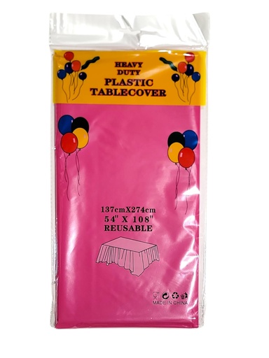 Fun Fiesta 54*108" Plastic table cover, Fuchsia