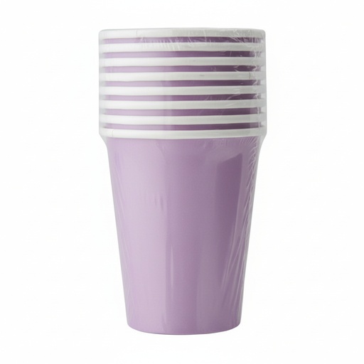 Fun Fiesta 8ct 9oz paper Cups, Light Purple