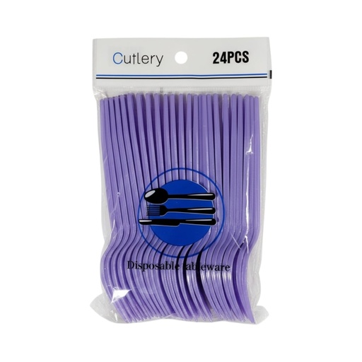 Fun Fiesta 24ct plastic forks, Light Purple
