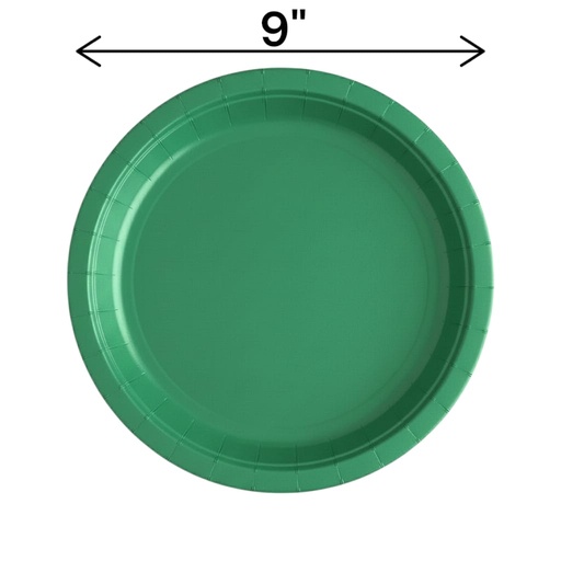 Fun Fiesta 16ct 9" Paper Plates, Emerald Green