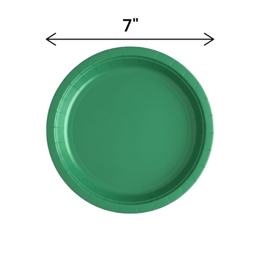 Fun Fiesta 20ct 7" Paper Plates, Emerald Green