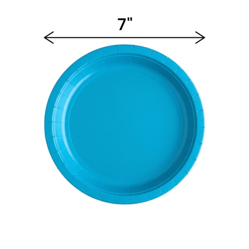 Fun Fiesta 20ct 7" Paper Plates, Baby blue