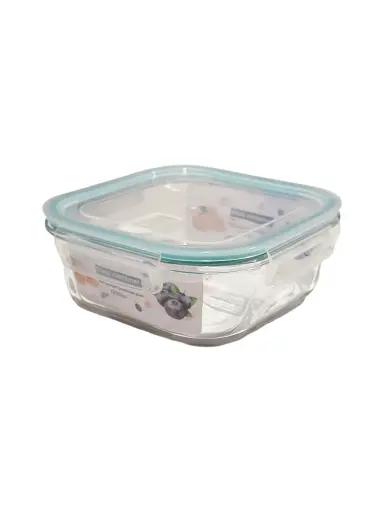 1200ml Lunch Glass Container w/lid square