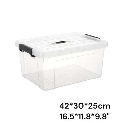 Latching Plastic storage box 16.5*11.8*9.8"