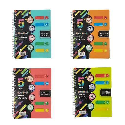 B5 175*255 5 subject notebook