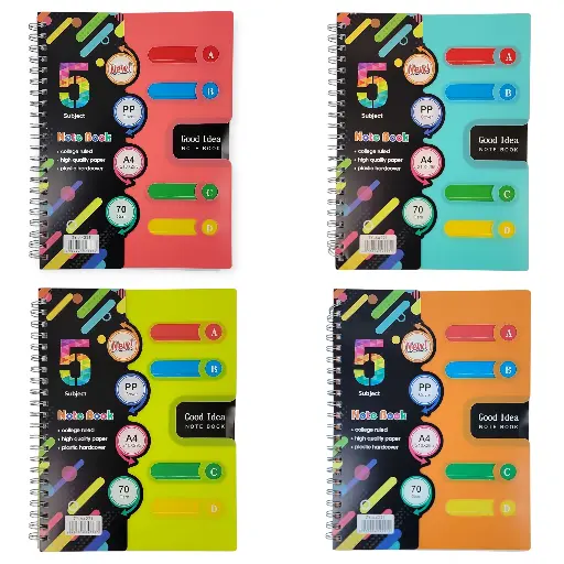 A4 210*295 5 subject notebook
