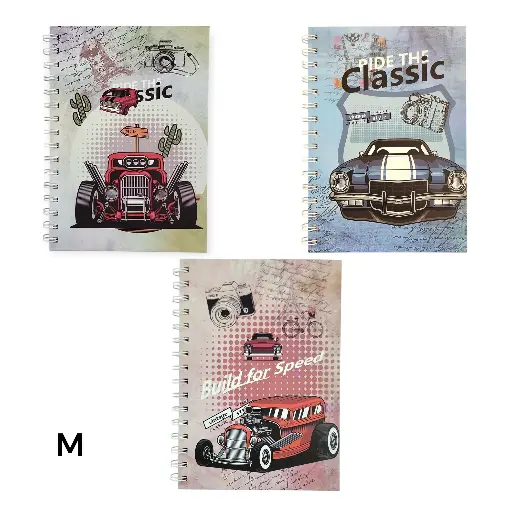 Medium Classic Car Notebook (With ride the classic quote) 21cm×15cm (Aspen)