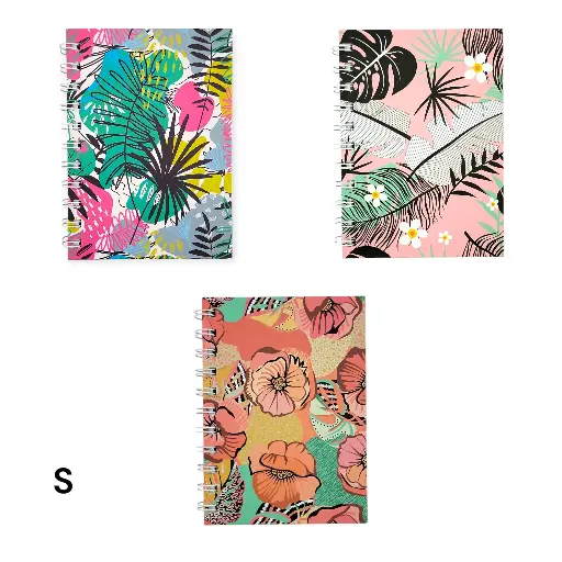 Small Notebook with Colourful Plants Cover