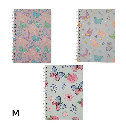 A5 Medium Butterfly Themed Notebook 21cm×15cm (Aspen)