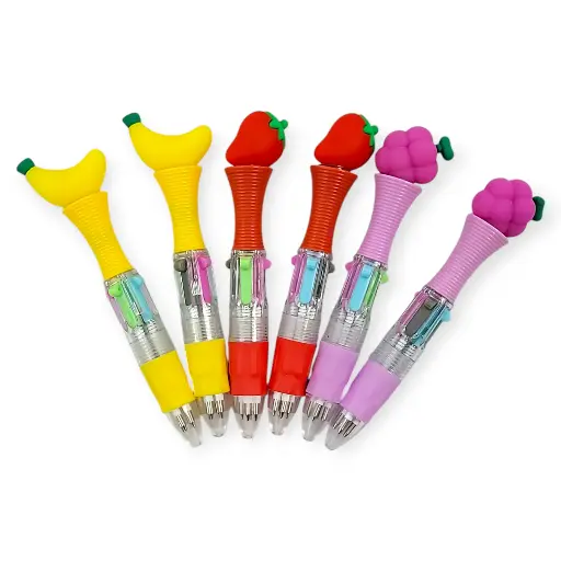 Fruit Themed Colourful Set of Pens with LED changing lights💡